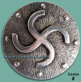 Nazi silver swastika brooch